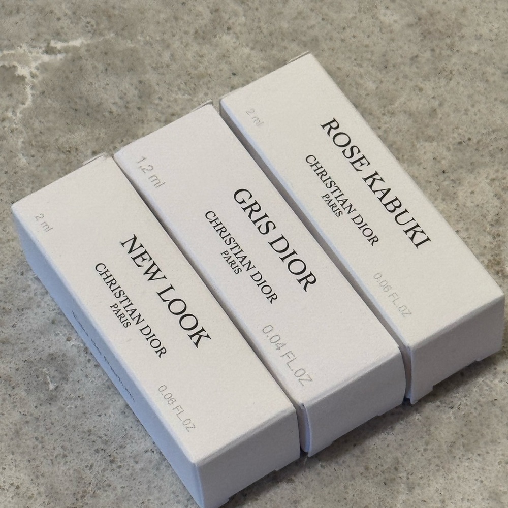 Christian Dior Perfume Set / New Look, Gris Dior, Rose Kabuki.